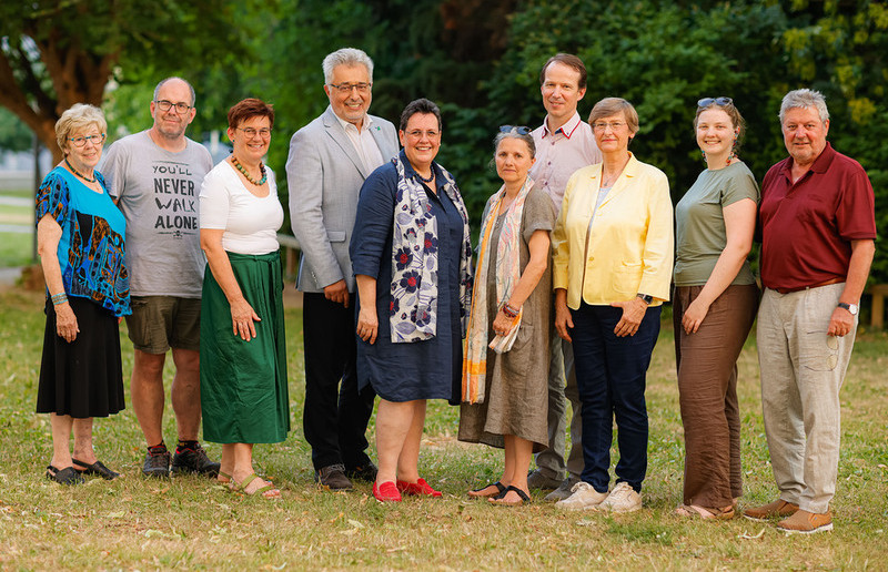 Neues KA-Präsidium Juni 2025 / Sonntagsblatt/Gerd Neuhold, Gerd Neuhold v.l.n.r. Maria Painold, Johannes Eder, Elisabeth Kapper-Weidinger, Präsident Andreas Gjecaj, Anna Hollwöger, Silvia Russegger, Gerald Koß, Lydia Zürn, Kerstin Klaminger, Johann Feischl